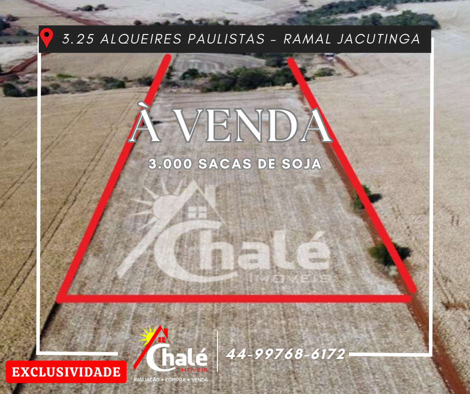 Chácara 3.25 alqueires .. Ramal Jacutinga 