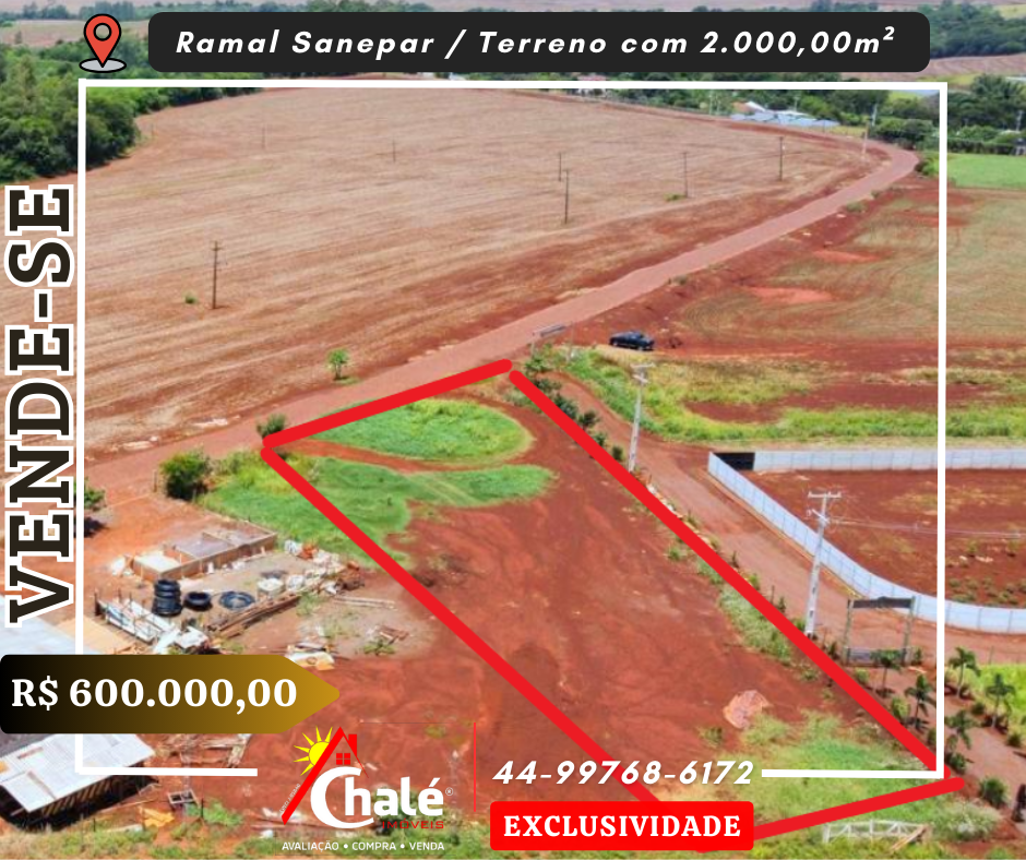 Terreno 2.000m²   - Jardim Araça