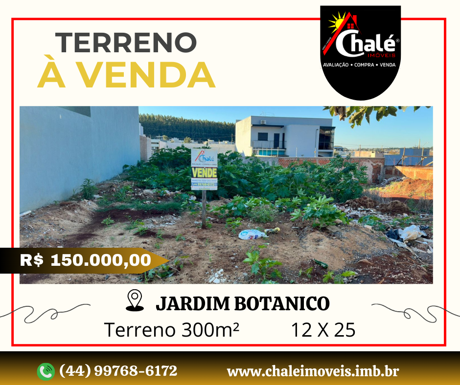 Terreno com 300 m² - Jardim Botanico