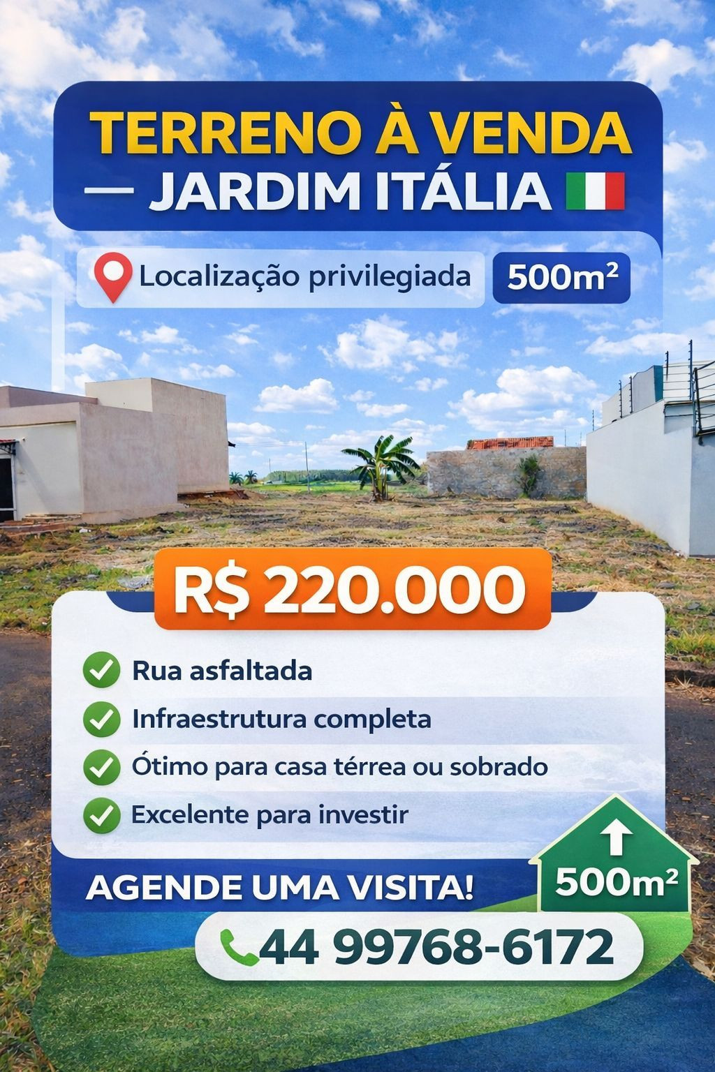 TERRENO ? VENDA ? JARDIM IT?LIA | ASSIS CHATEAUBRIAND