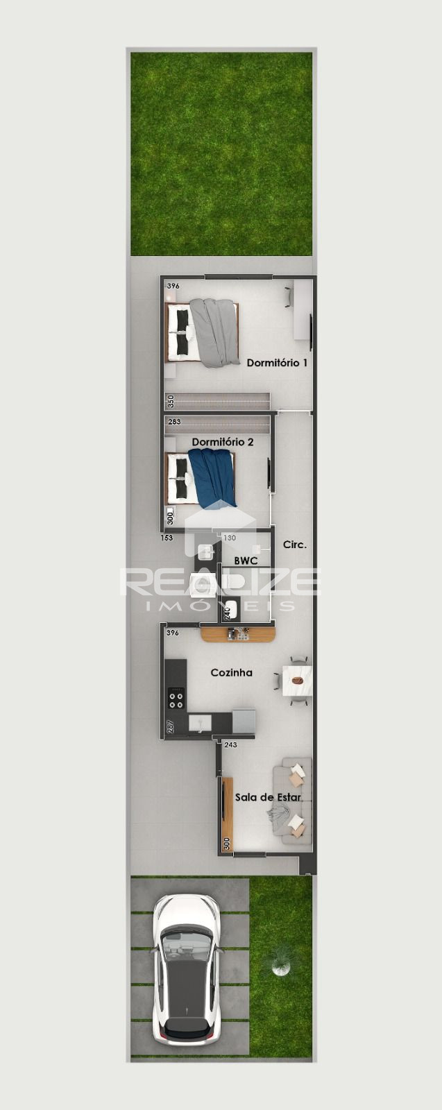 Casa à venda no Nova Andradina com 2 quartos.