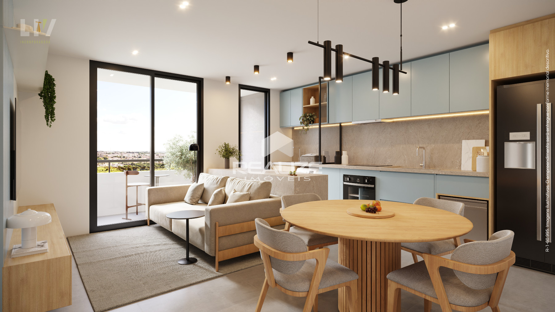 Apartamento à venda no Edifício Liv Sintonia com 2 Quarto (1 Suite). 
