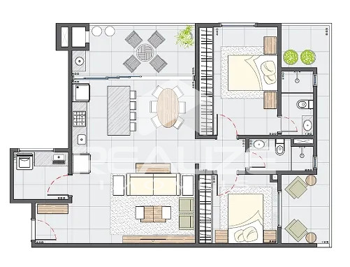 Apartamento à venda no Edifício Vision Iguassu com 2 Quartos (1 Suíte). 