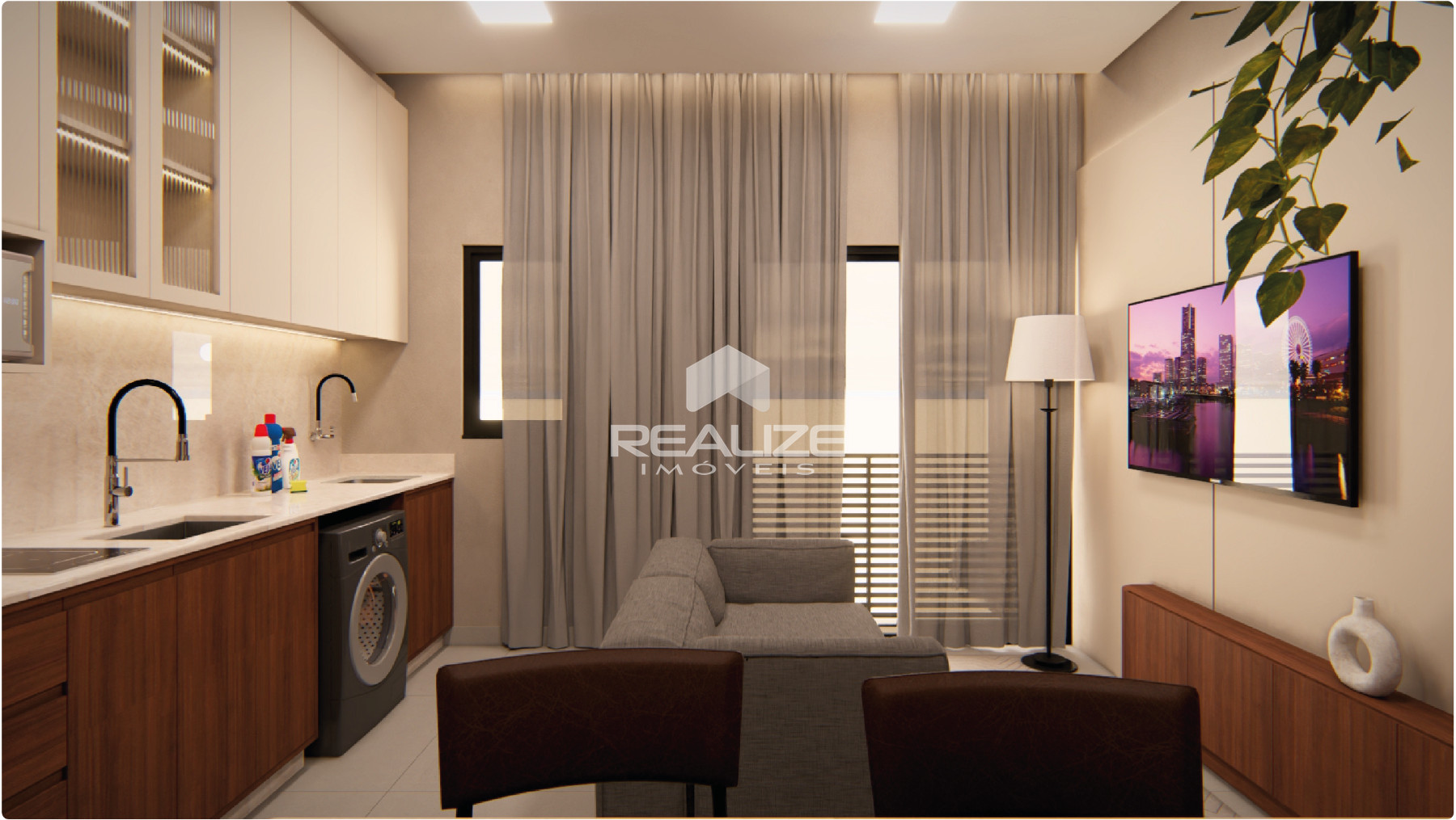 Apartamento à venda no Residencial Vila Paseo com 1 quarto.