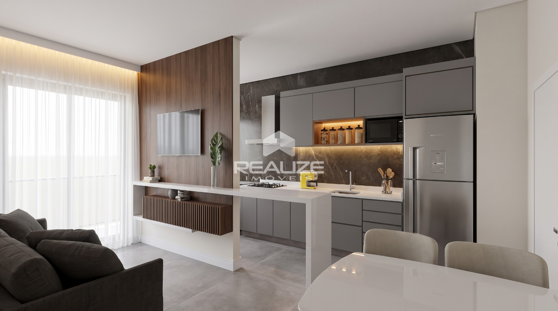 Apartamento venda no Cedro Residence com 2 quartos, sendo 1 sute.