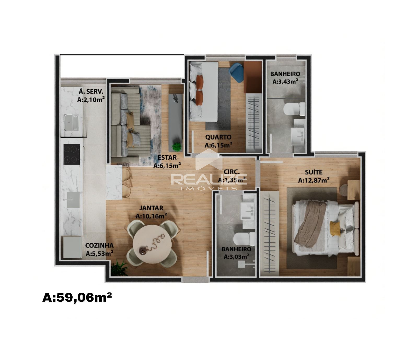 Pré-lançamento do Easy Residence, apartamento com 2 quartos (1 Suite).