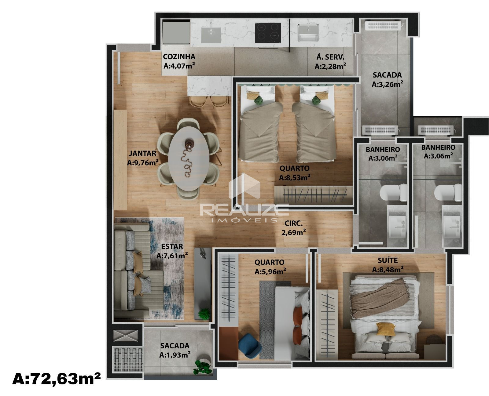 Pré-lançamento do Easy Residence, apartamento com 3 quartos (1 Suite).