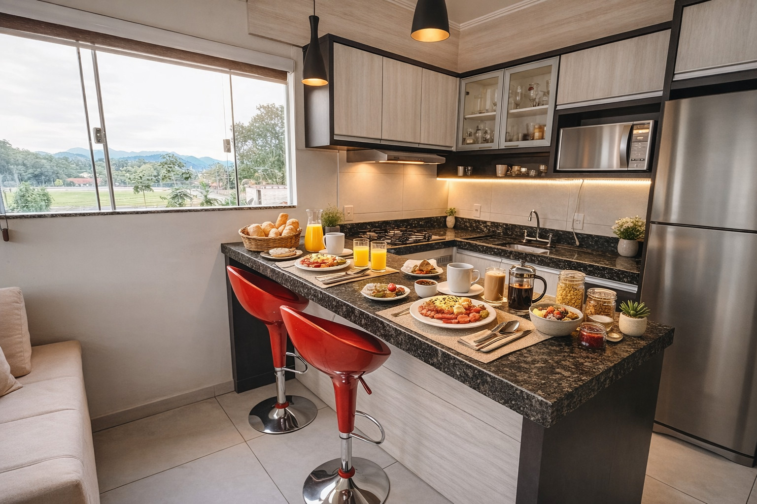 Apartamento com 2 Quartos Mobiliado — foto 2