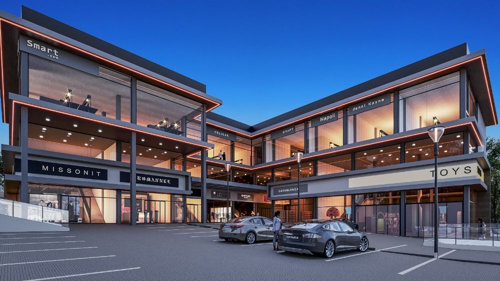 Sala comercial em construo com 164m2- Centro Comercial Souza Naves- Open Mall