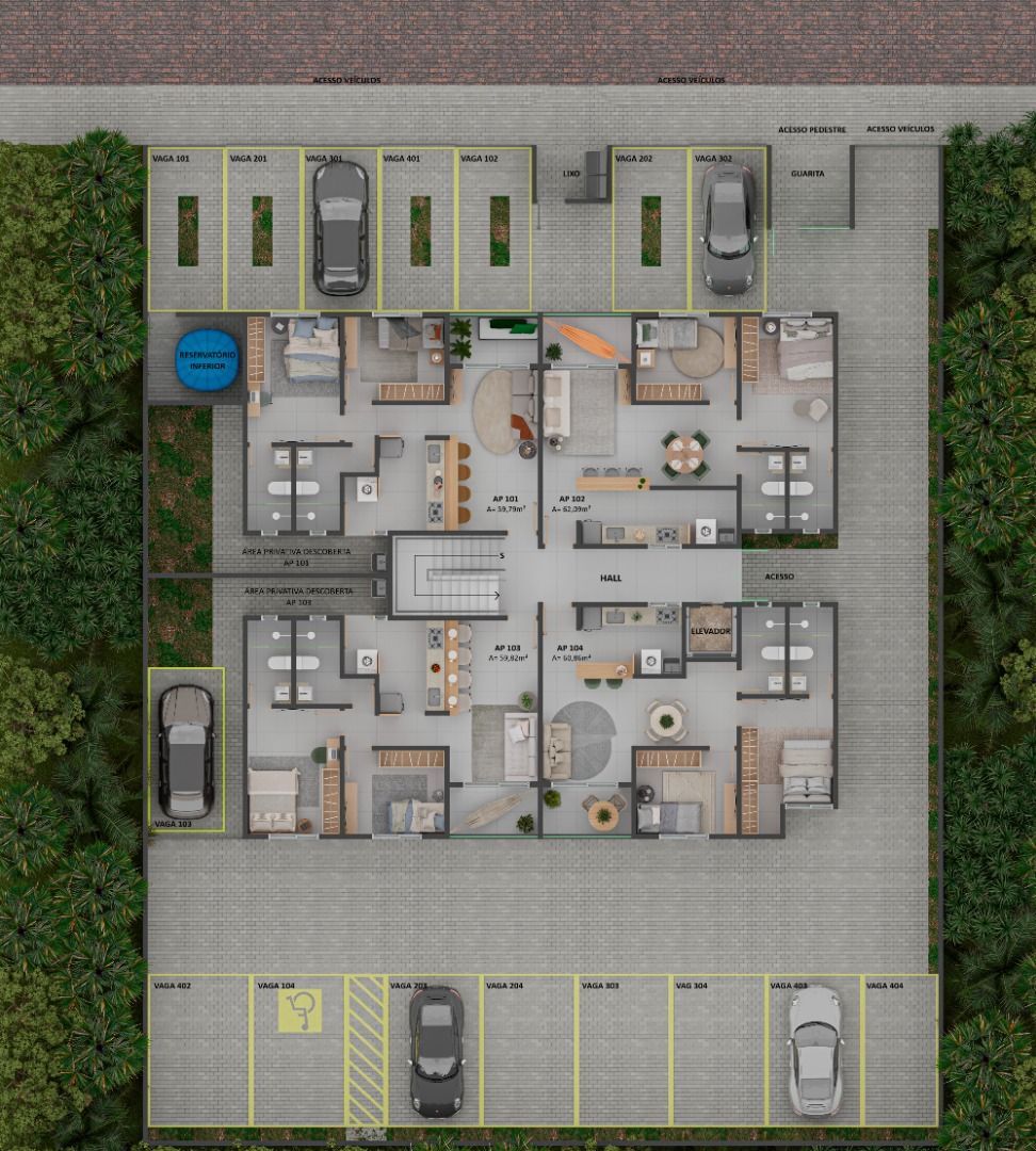 Apartamento com 02 dormitórios à venda, 59m² por R$ 245.000 - ...