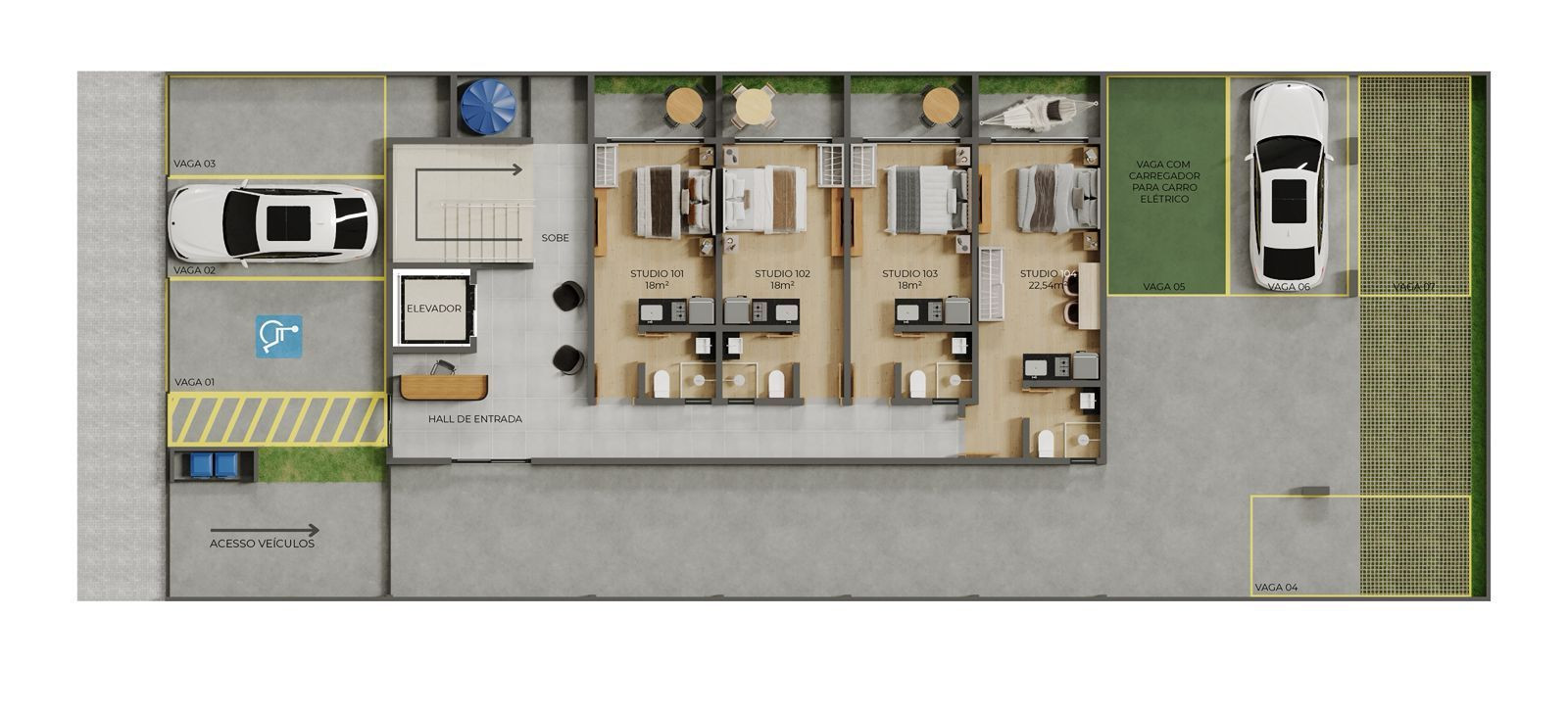 Flat com 1 quarto, 18 m², à venda por R$ 223.380 - Bessa - Joã...