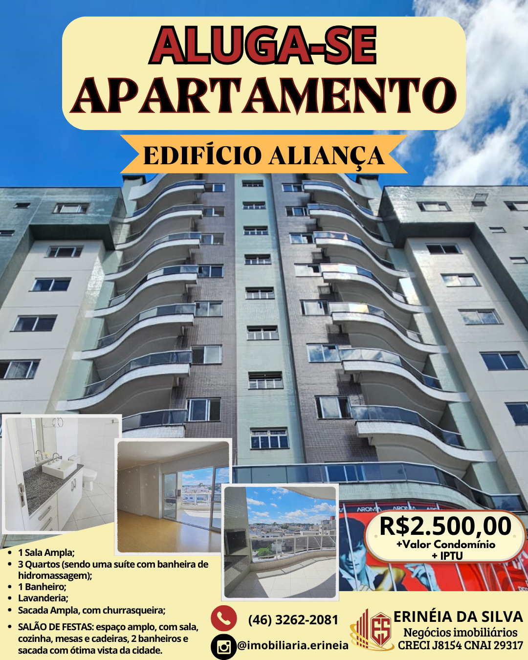 Excelentes apartamentos disponíves para locação