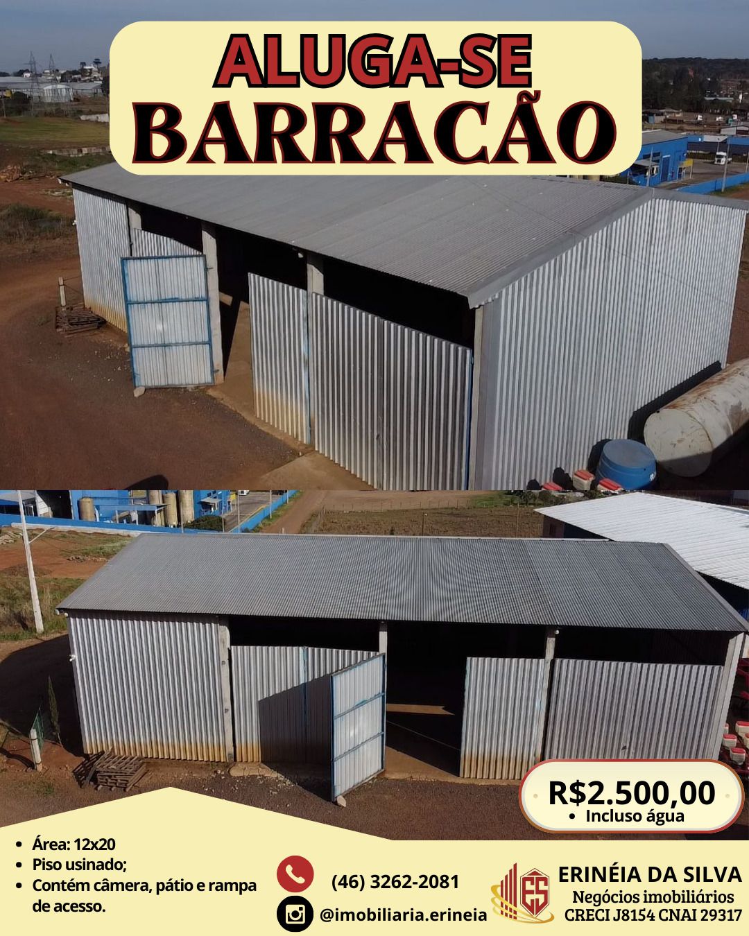 Ótimo barracão disponível para locação