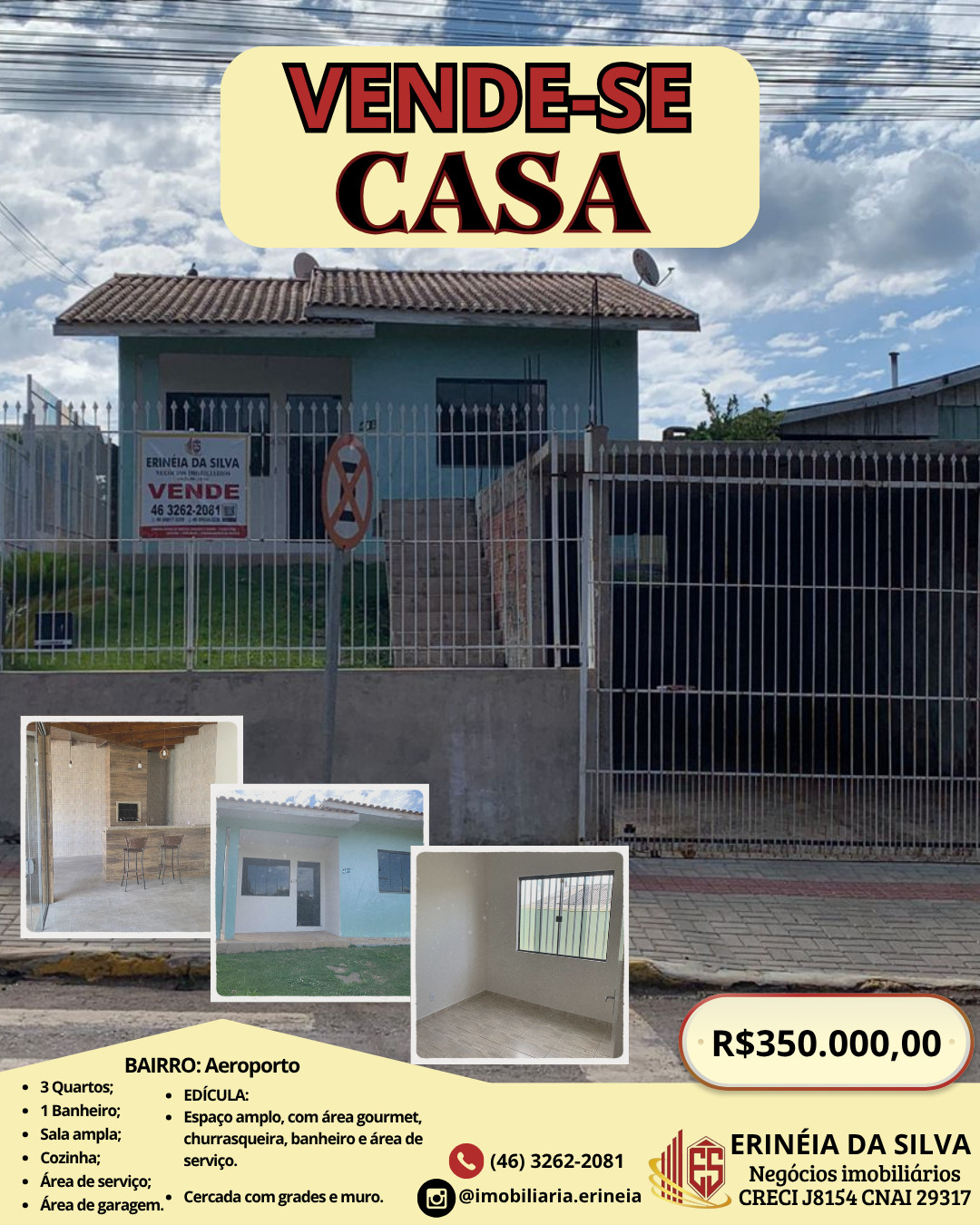 Excelente casa com edícula disponível para venda