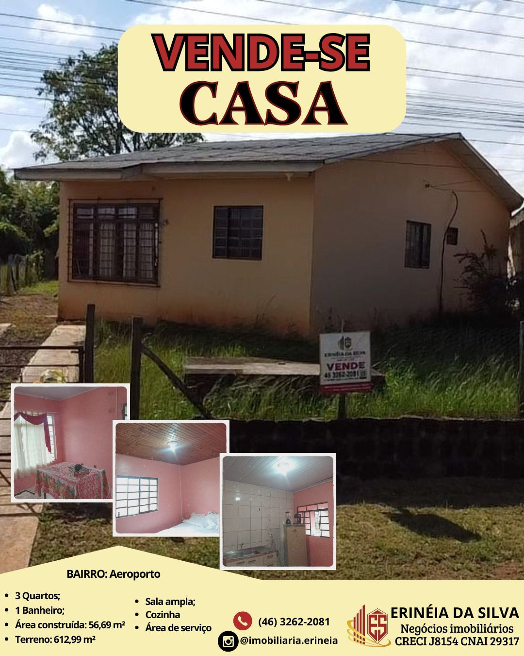 Ótima casa com terreno amplo a venda