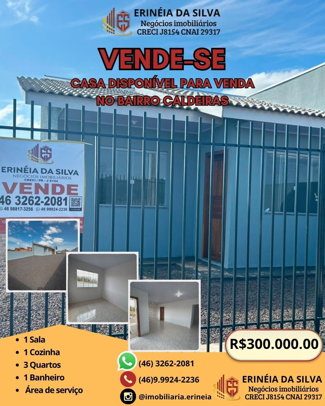 CASA DISPONÍVEL PARA VENDA NO BAIRRO CALDEIRAS
