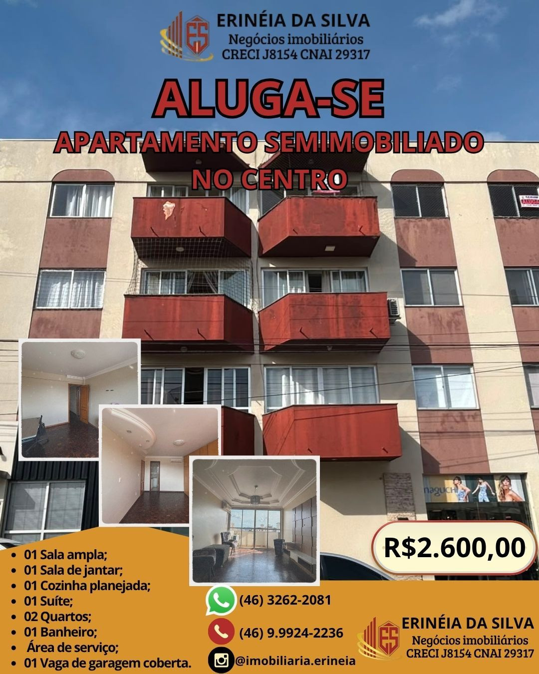 APARTAMENTO SEMIMOBILIADO