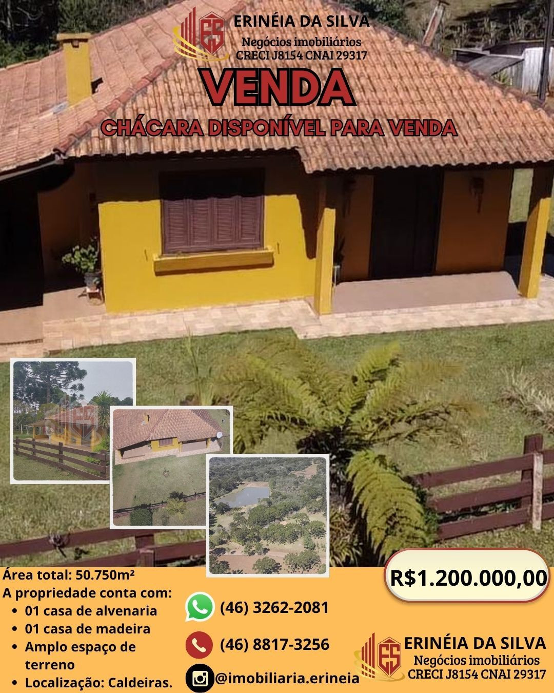 CHÁCARA DISPONÍVEL PARA VENDA