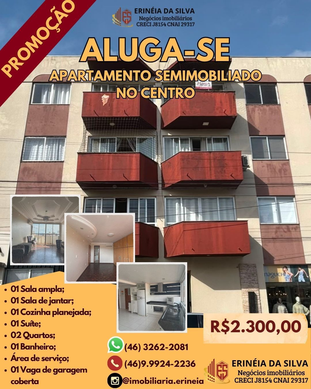 APARTAMENTO SEMIMOBILIADO