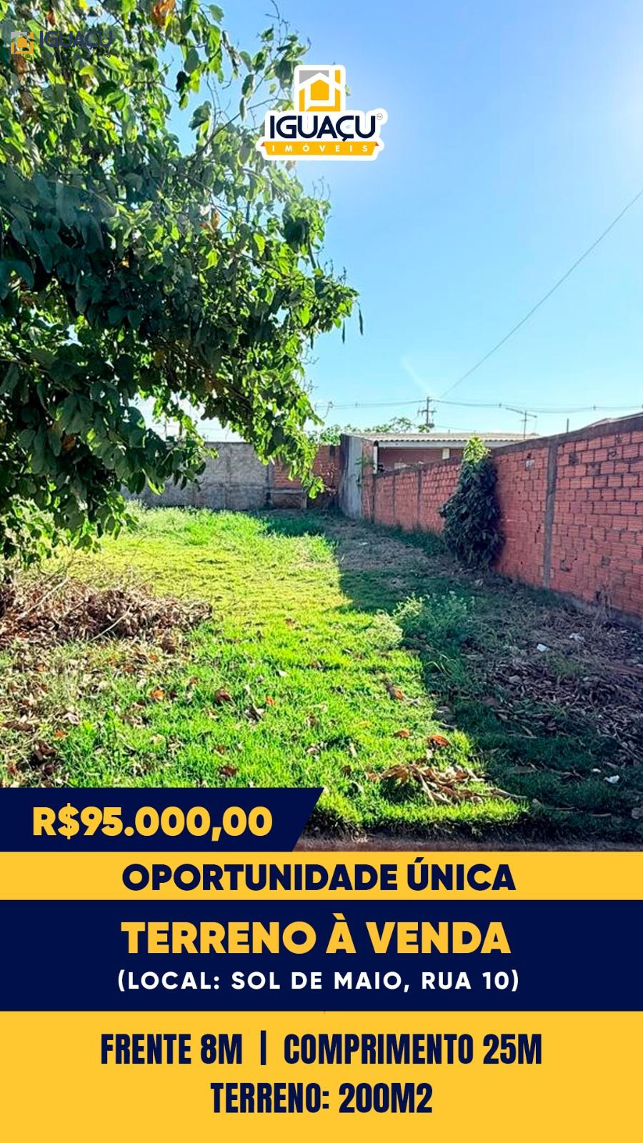 Excelente Terreno a Venda no Bairro Sol de Maio em Foz do Igua...
