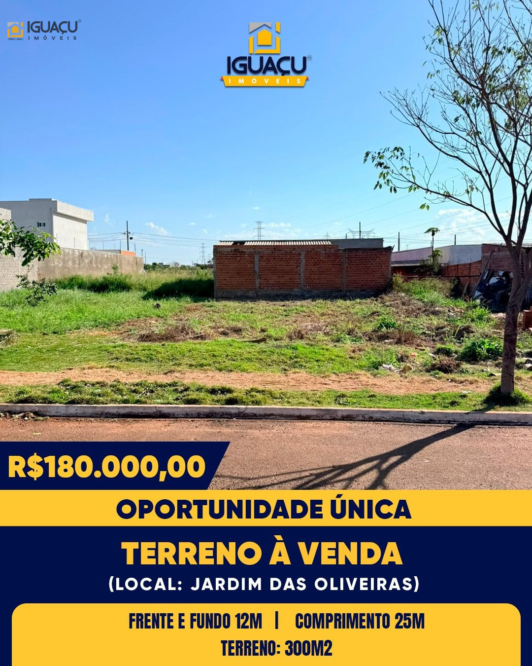 Excelente Terreno a Venda no Jardim das Oliveiras em Foz do Ig...
