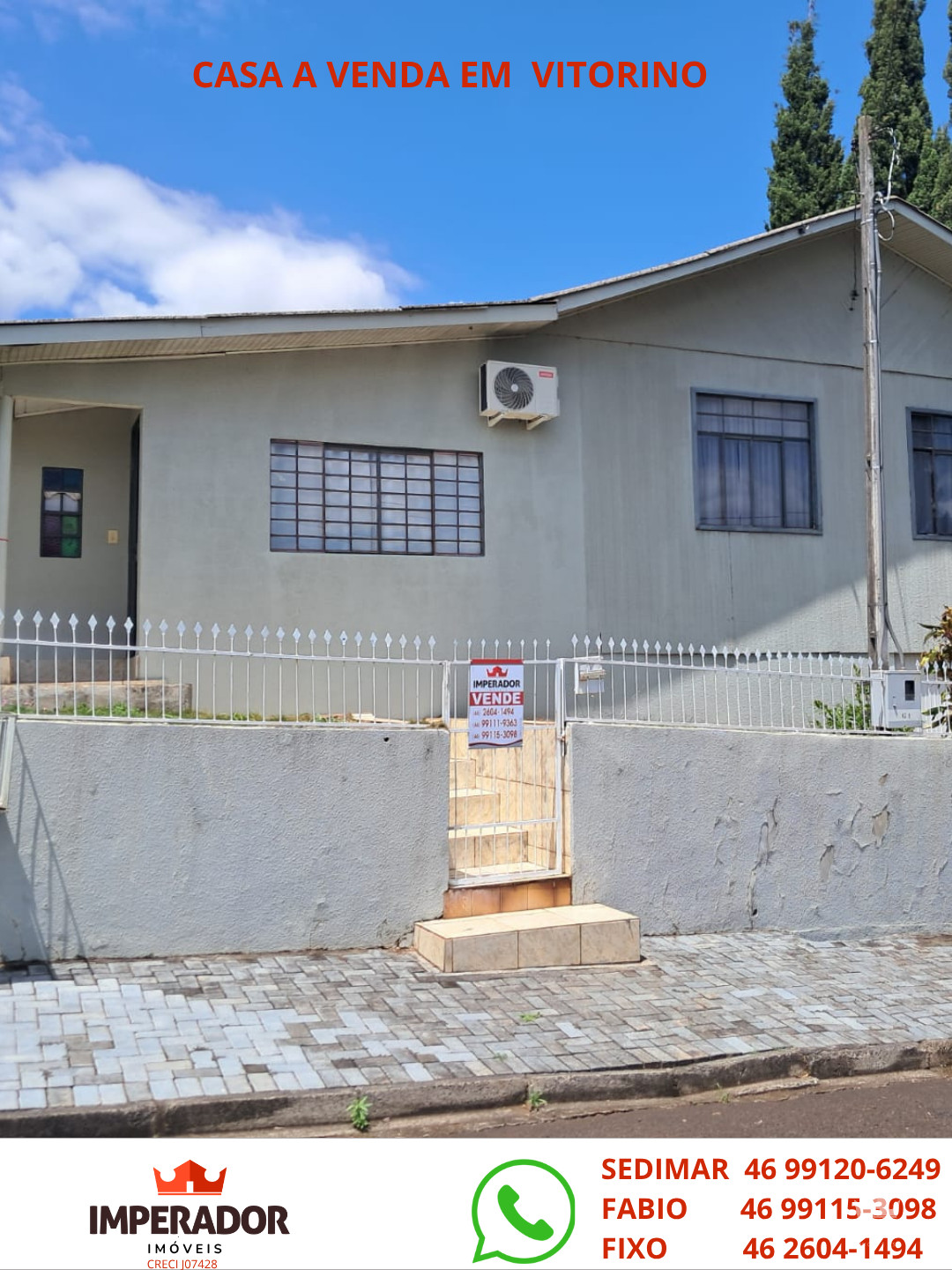 CASA A VENDA EM VITORINO
