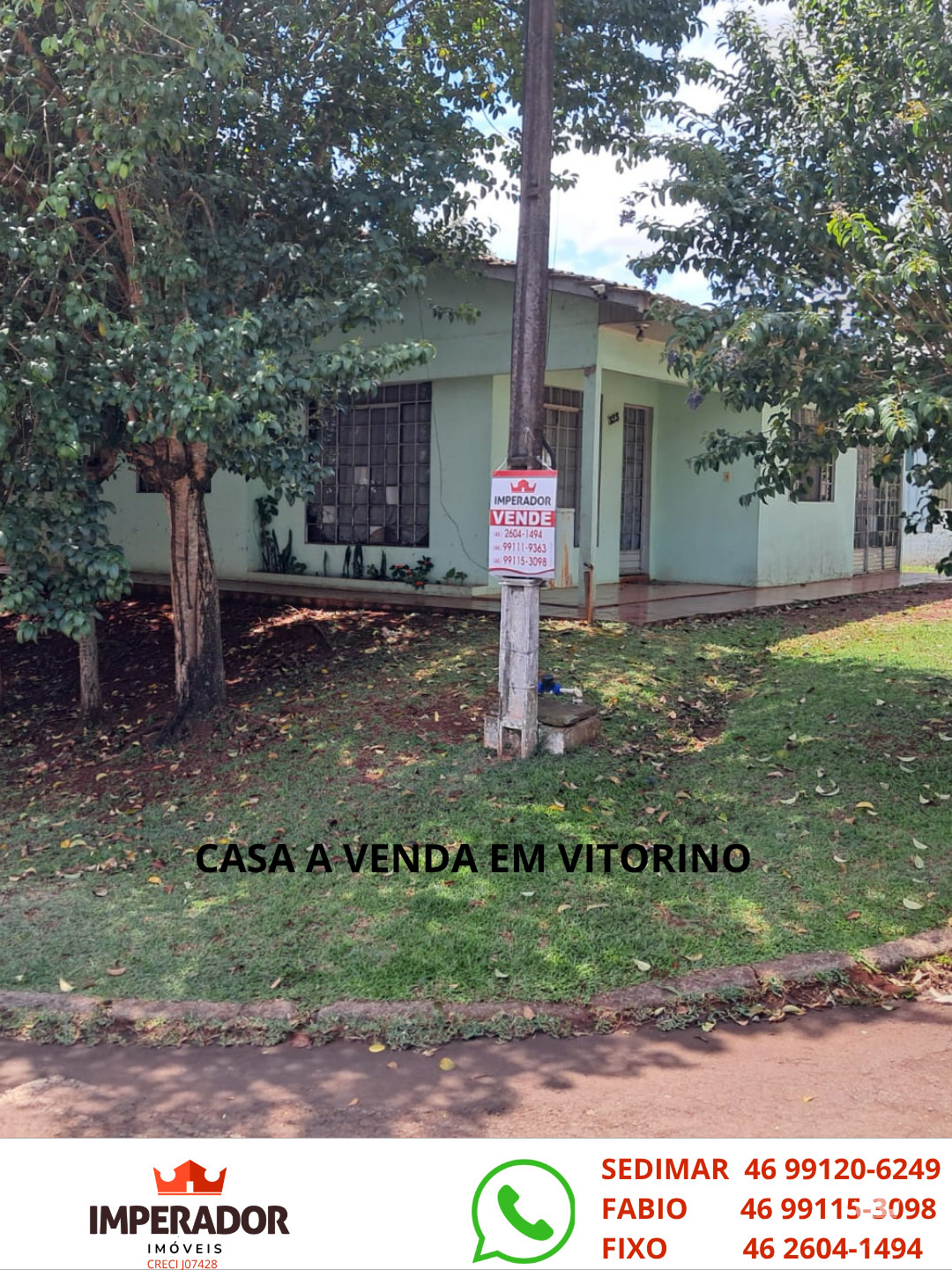 CASA A VENDA EM VITORINO