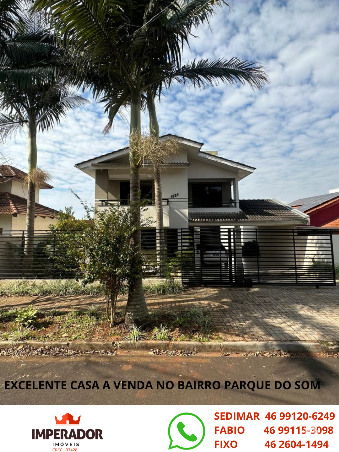 EXCELENTE CASA A VENDA NO BAIRRO PARQUE DO SOM