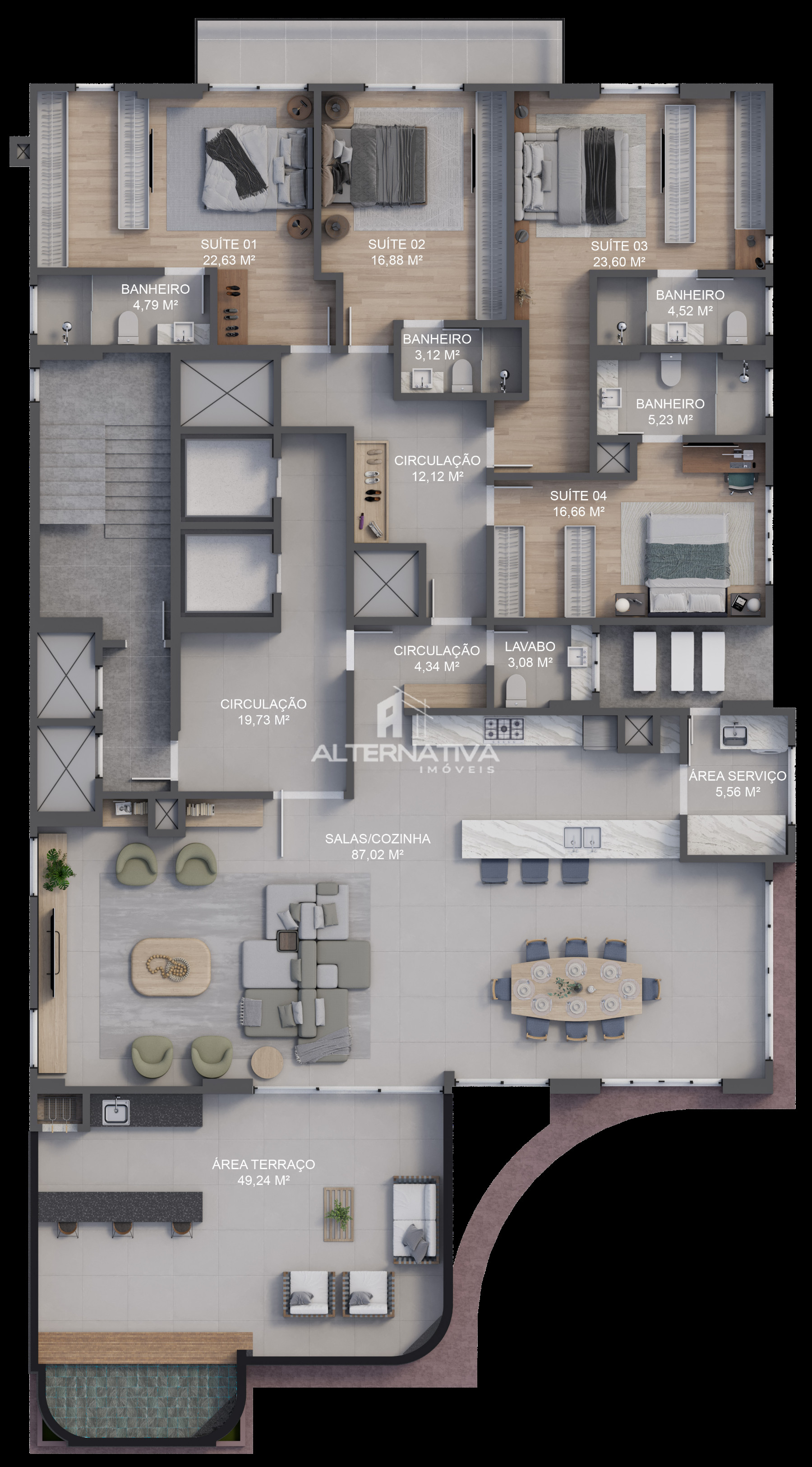 COBERTURA EXCLUSIVA NO EDIFÍCIO CHICAGO