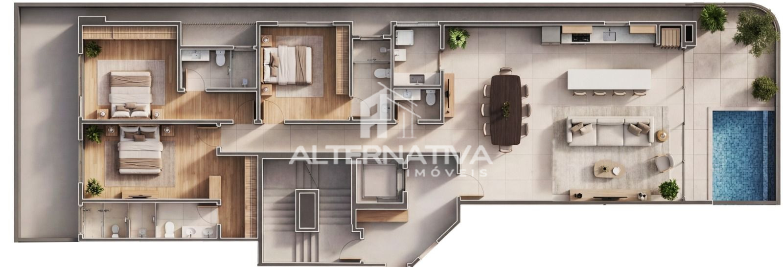 APARTAMENTO EXCLUSIVO COM PISCINA | RESIDENCIAL AMÁLIA