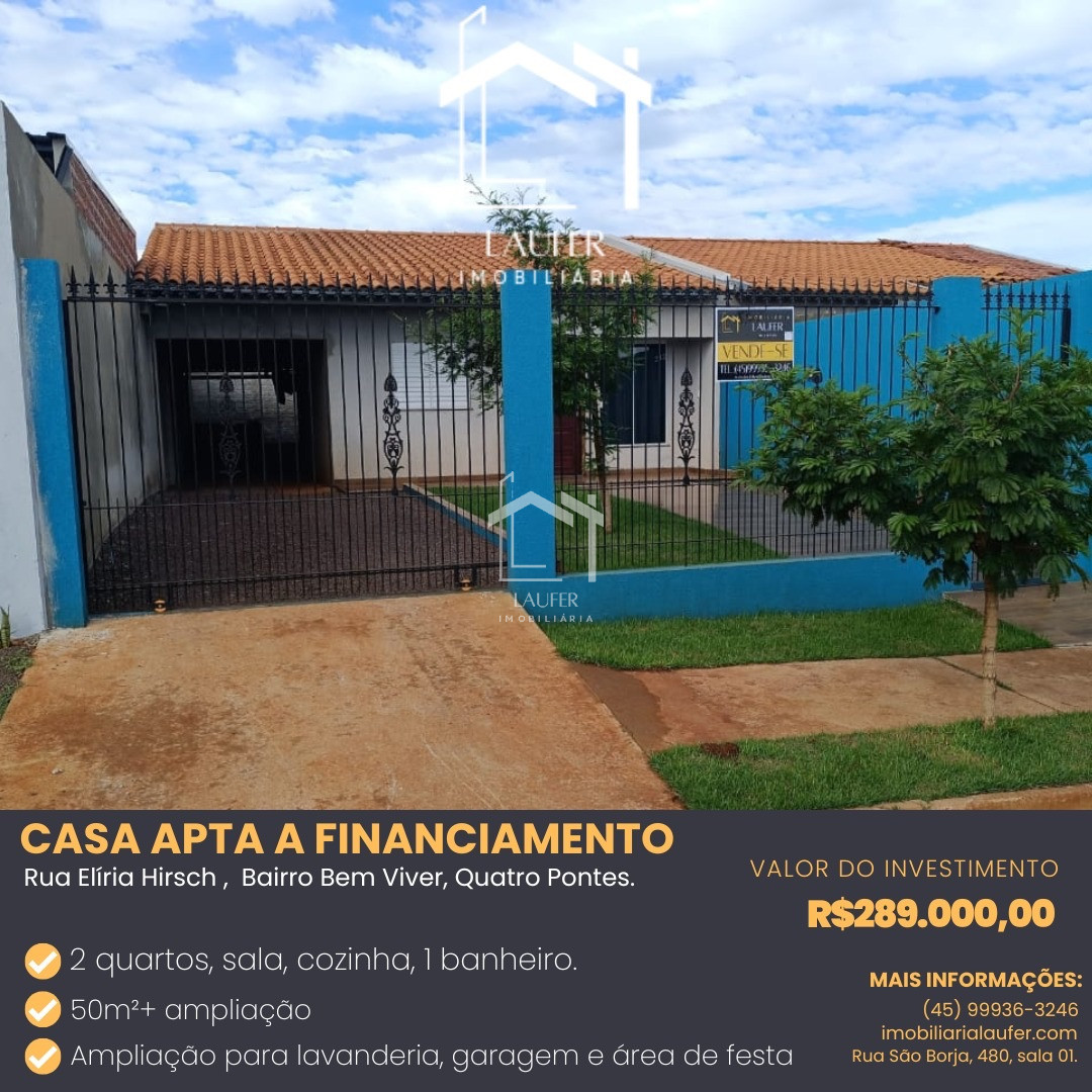 CASA APTA A FINANCIAMENTO 