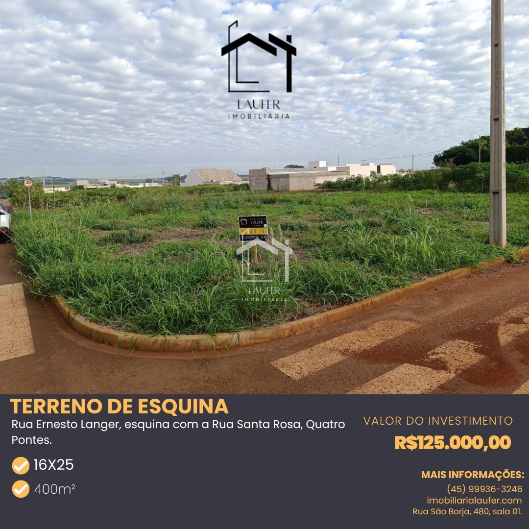 TERRENO DE ESQUINA 