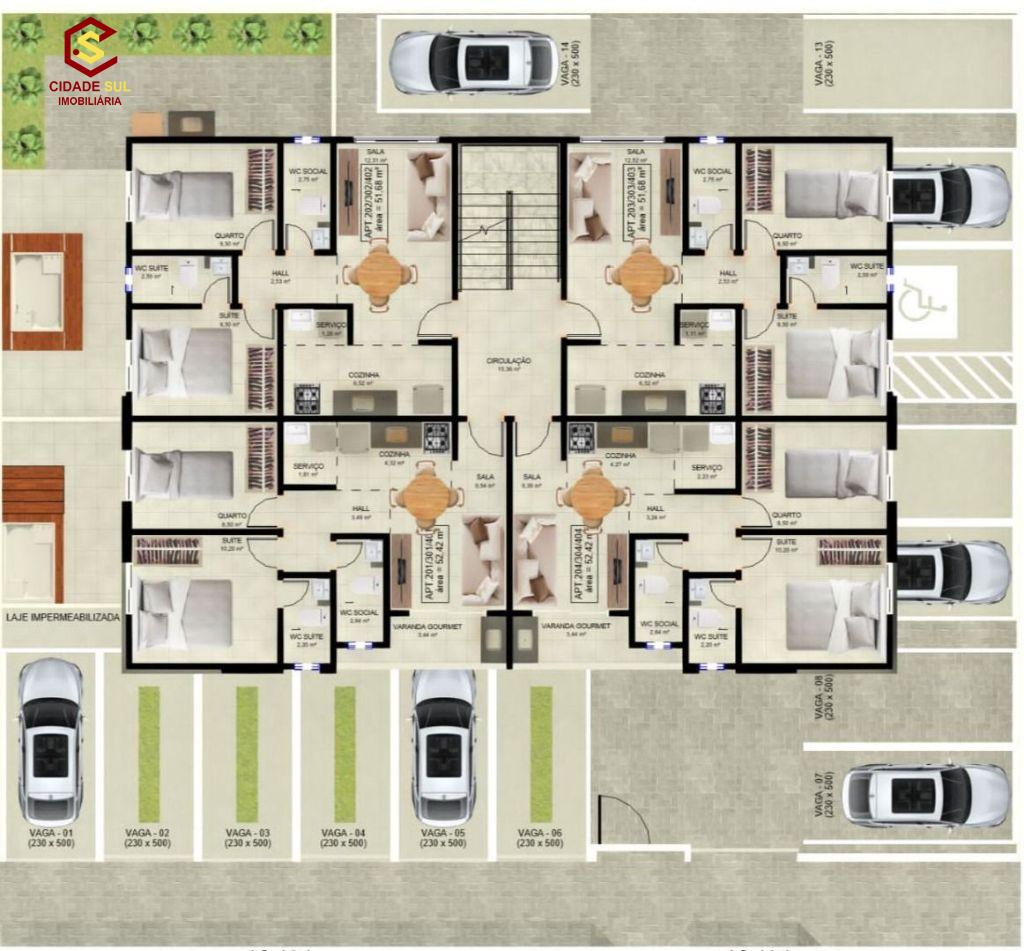 Apartamento com 2 dormitórios à venda, 51 m² a partir de: R$ 1...