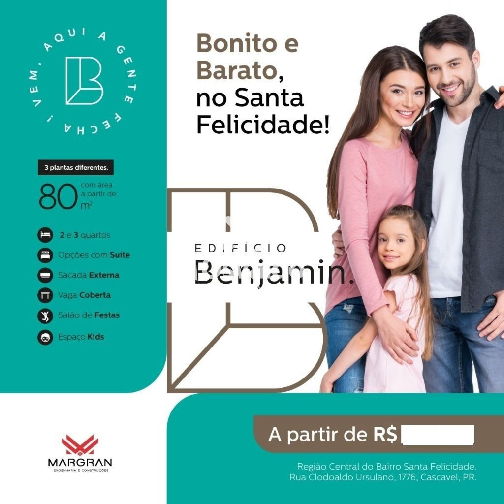 APARTAMENTO NO EDIF�CIO BENJAMIN (BAIRRO SANTA FELICIDADE)