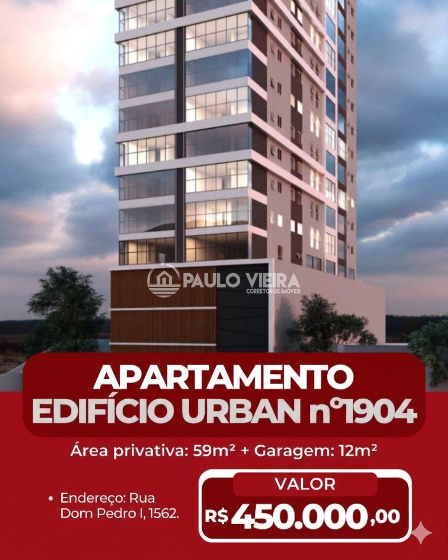 SEU NOVO LAR NO EDIFÍCIO URBAN  EM FASE DE ACABAMENTO!
