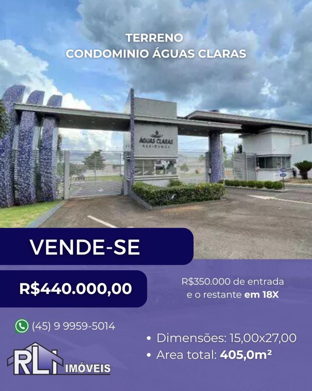 TERRENO CONDOMÍNIO ÁGUAS CLARAS 