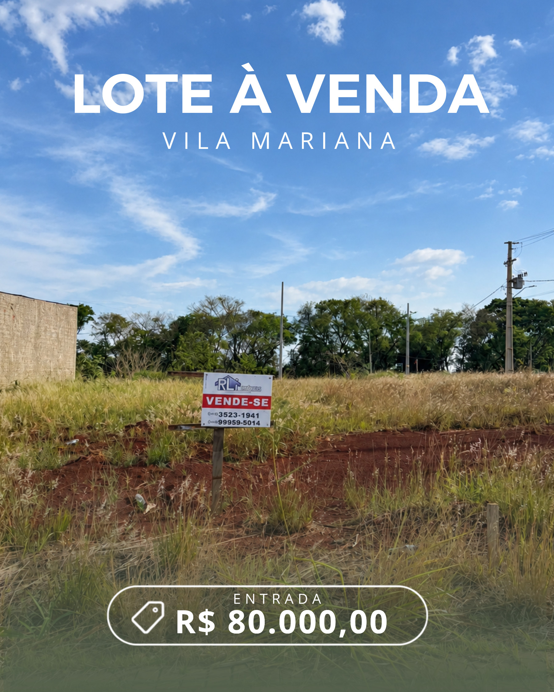 LOTE À VENDA  VILA MARIANA (repasse)